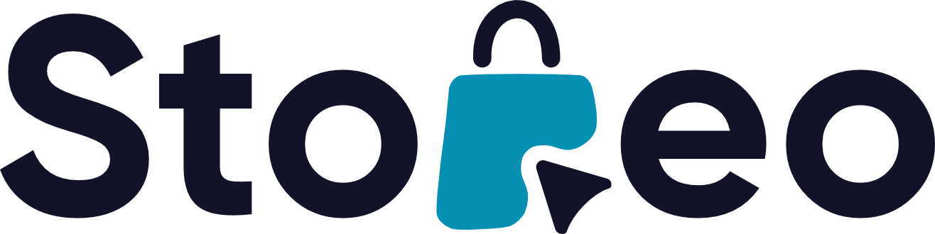 storeo logotype with a shopping bag